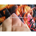 printed waterproof winter thermal double-faced quilting fabric for women's garment